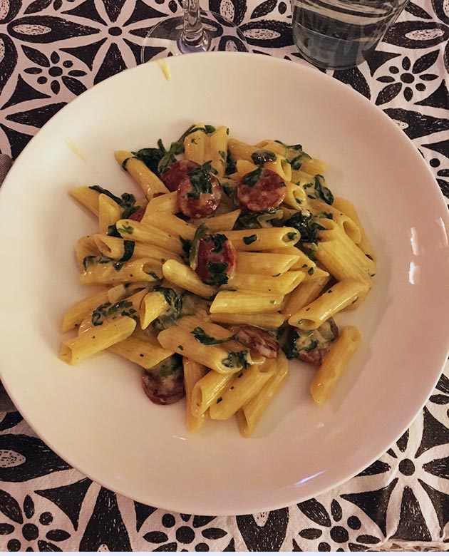 Helppo ja nopea&nbsp;chorizo-pasta