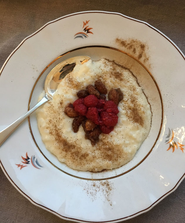 Lumoavan pehmeä riisipuuro