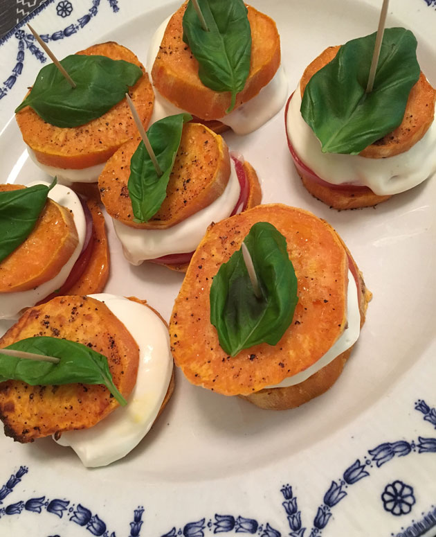 Bataatti-vuohenjuustotornit