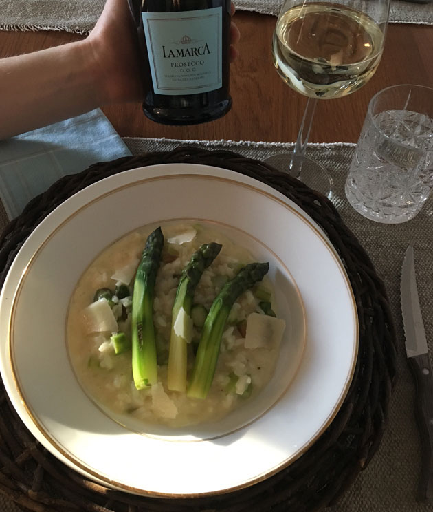 Parsarisottoa ja La Marca Prosecco