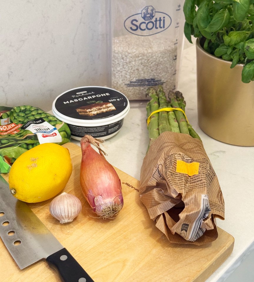 Parsa-hernerisotto ainekset